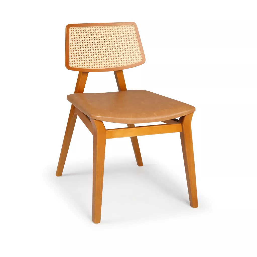 Cadeira Xyra Com Tela Sextavada Natural